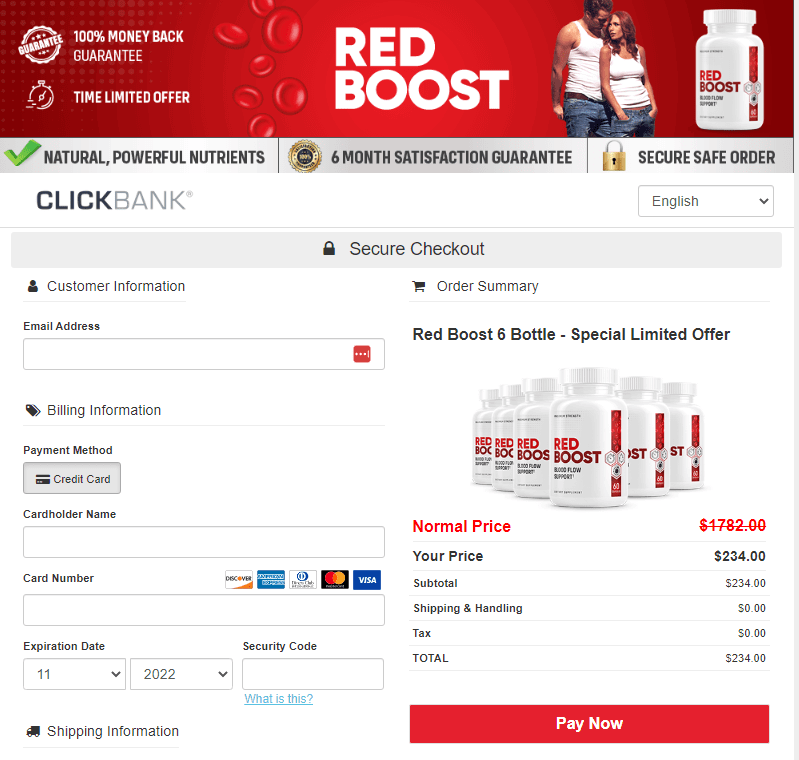 red boost buy page